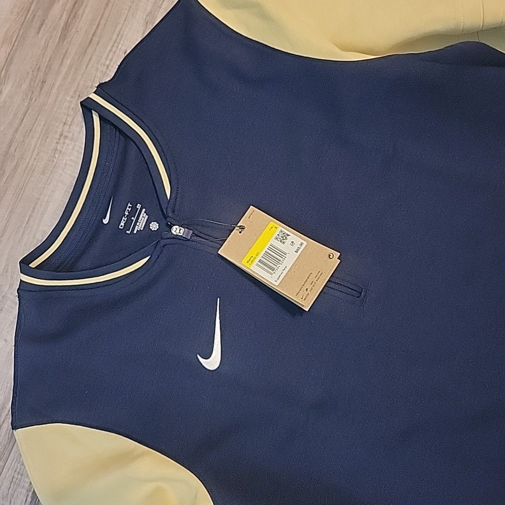 Nike Dri-FIT 1/4 Zip Pullover Top Blue Beige Size Small NEW FJ9549-423 $85